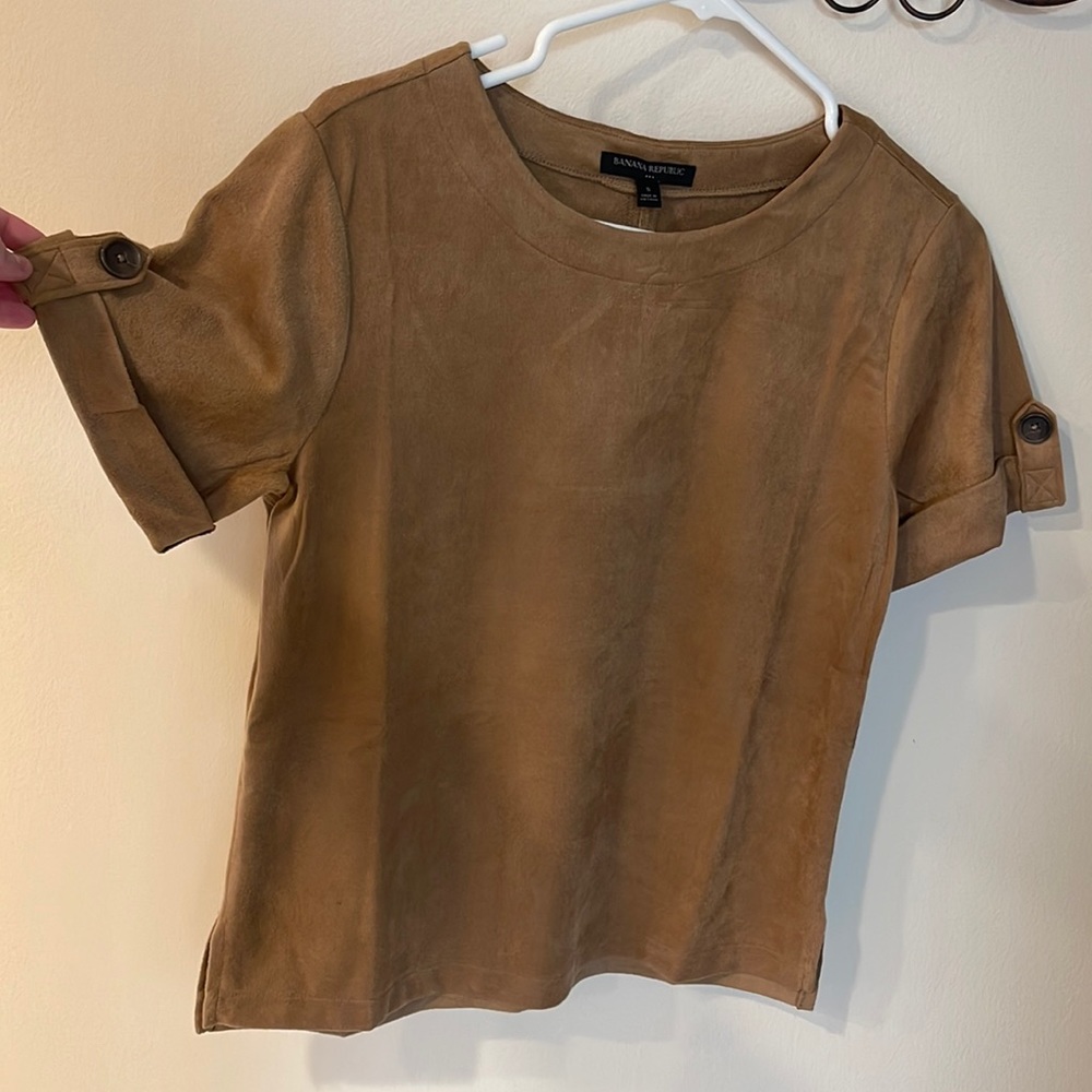 NWT Banana Republic Vegan Suede New Heritage Top